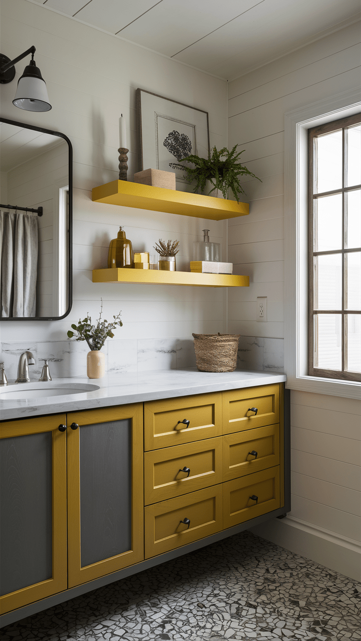 26 Yellow Bathroom Ideas Bright and Stylish Designs with Blue, Mustard