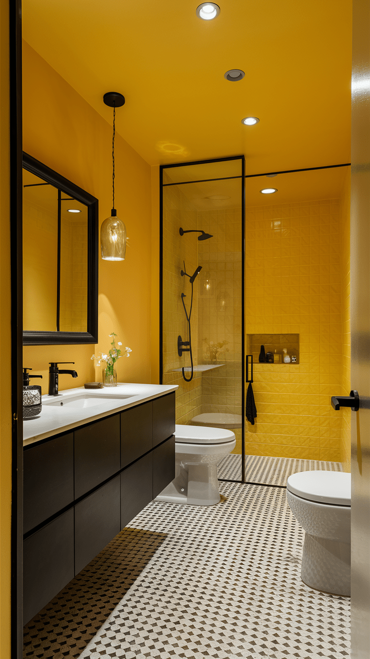 26 Yellow Bathroom Ideas Bright and Stylish Designs with Blue, Mustard