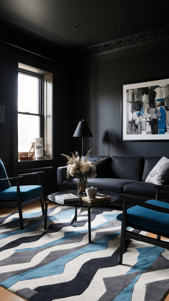 21 Black Living Room Ideas Modern Decor, Aesthetic Designs, and Bold