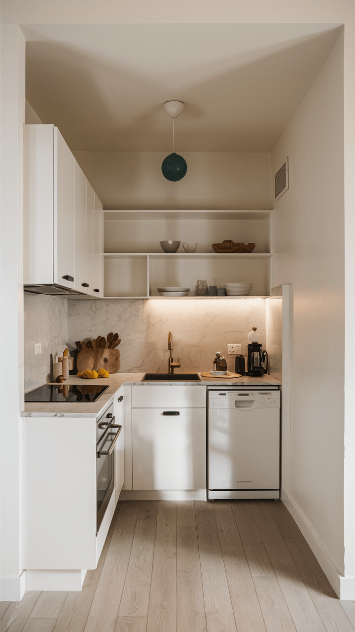 20 Modern Open Kitchen Ideas for Small Spaces with Shelves and Budget