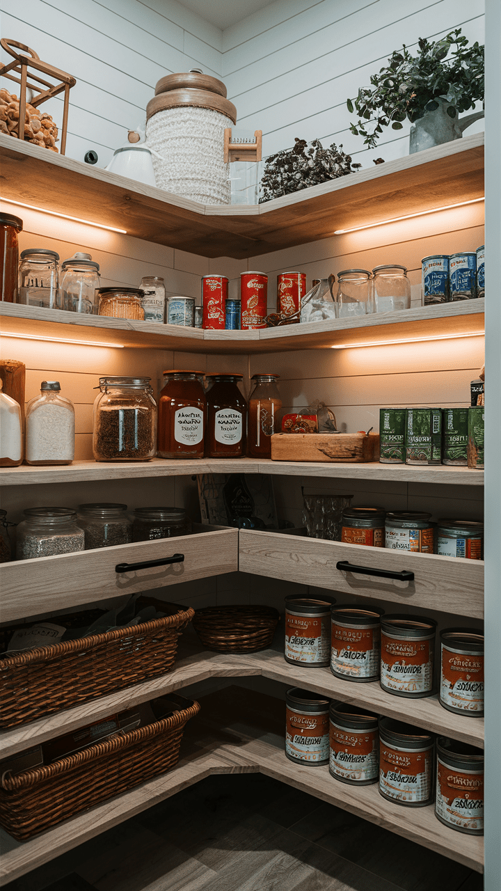 20 Corner Kitchen Pantry Ideas for Farmhouse, Minimalist, and Rustic