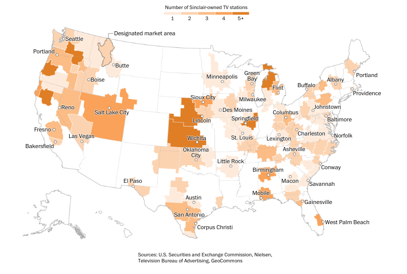 Mapping Sinclair Broadcast's reach · Reproducible Journalism