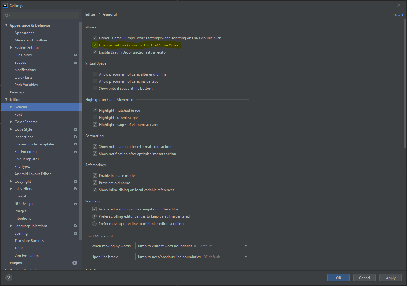 Intellij Setup Tips