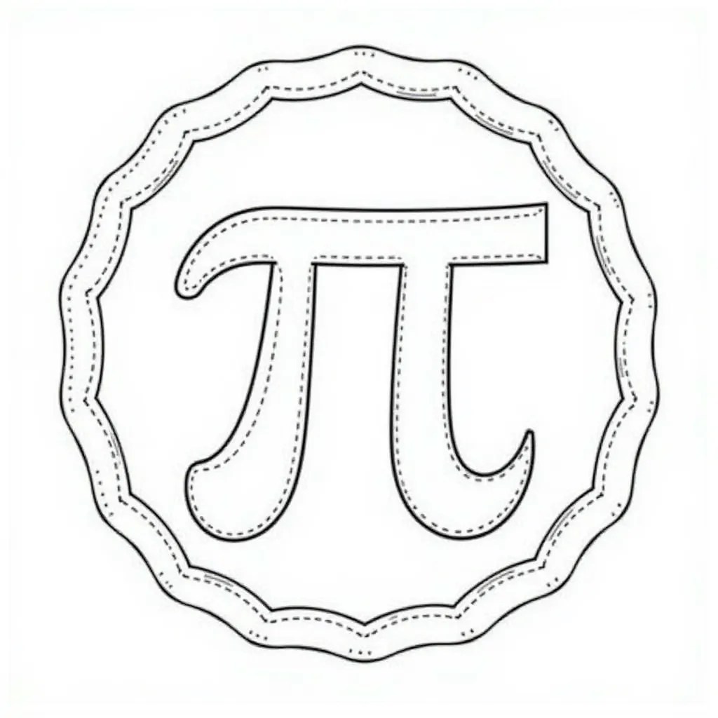 Pi Symbol Coloring Page Printable | Free Printable Coloring Page