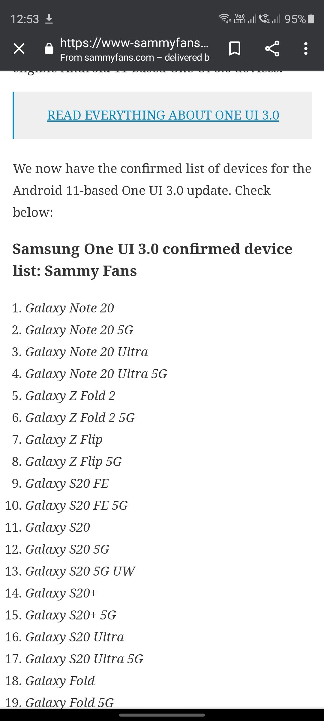 One UI 3 confirmed list Samsung Members