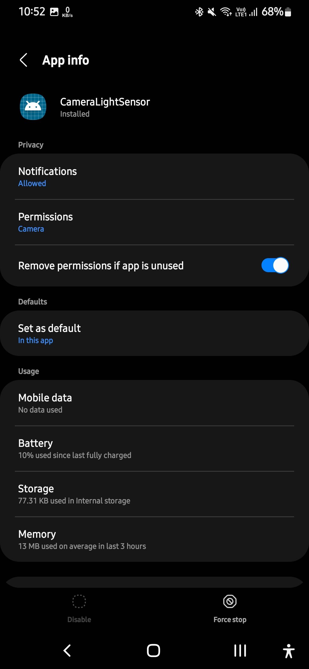 Camera light sensor Samsung Members