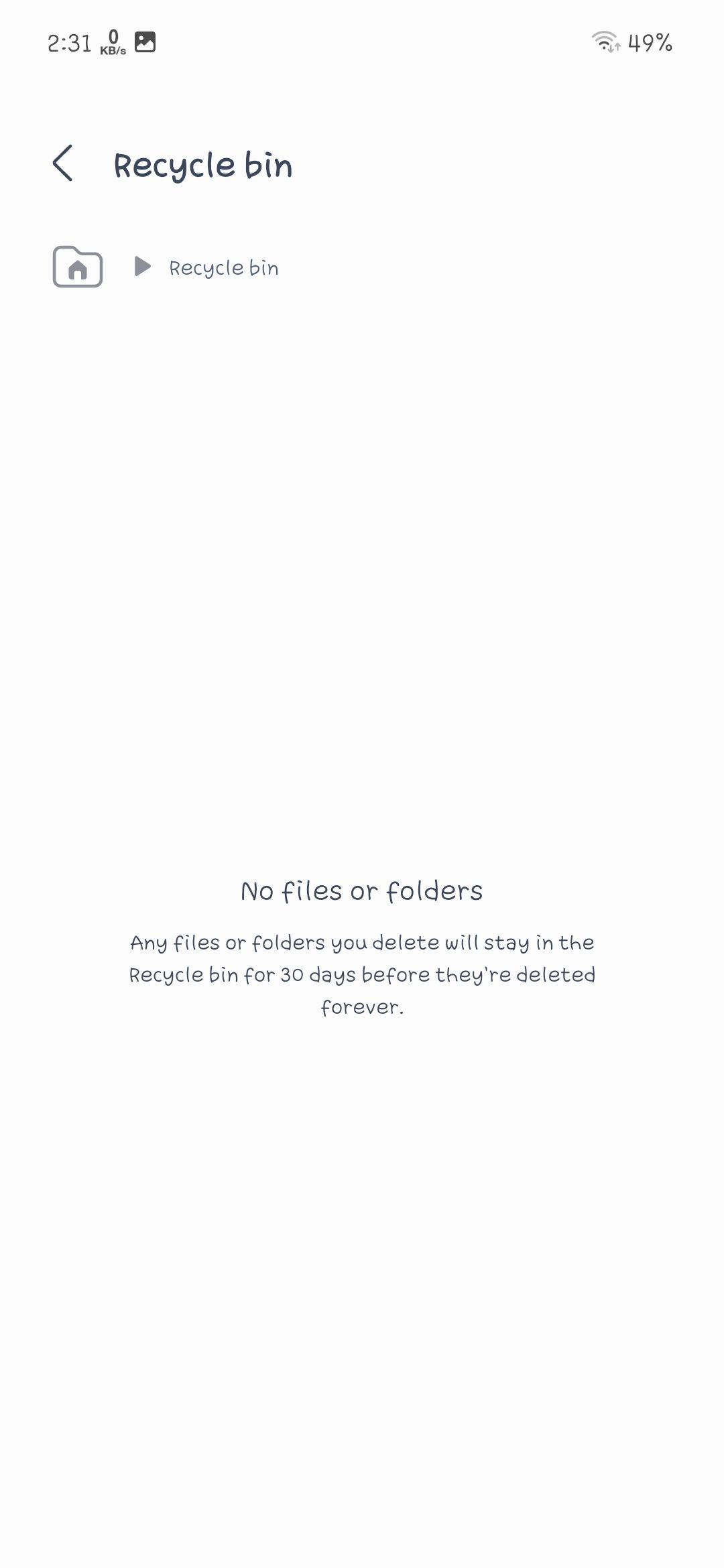 Need help related to Recycle Bin. Samsung Members