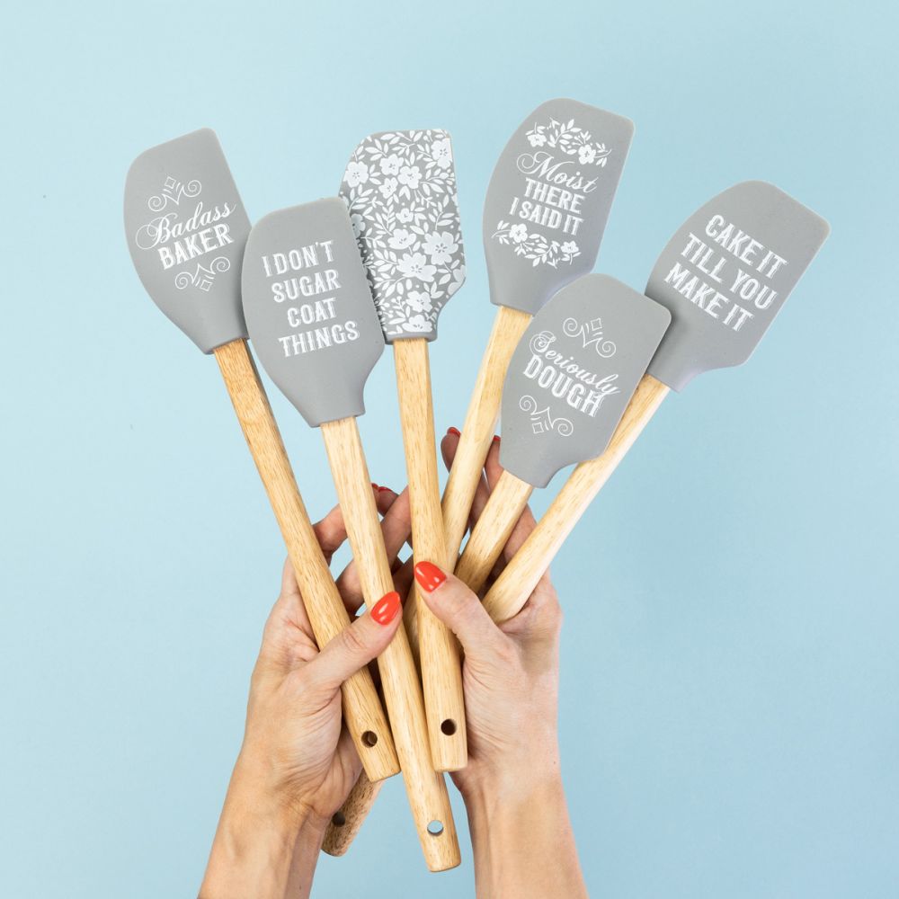 Silicone Spatula with Funny Saying Multiple Options Linabella