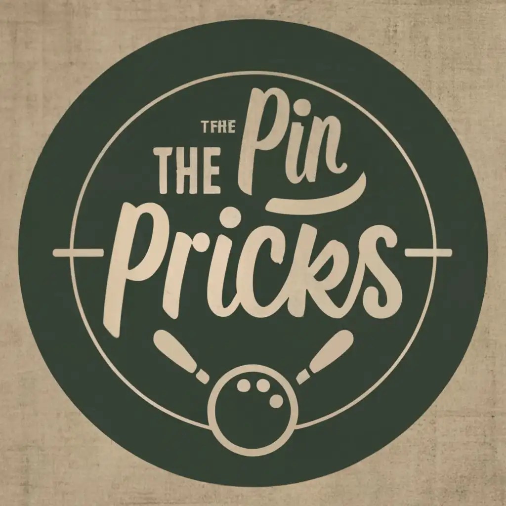 LOGO Design For The Pin Pricks Striking Bowling Ball Theme with Creative Typography AI Logo Maker