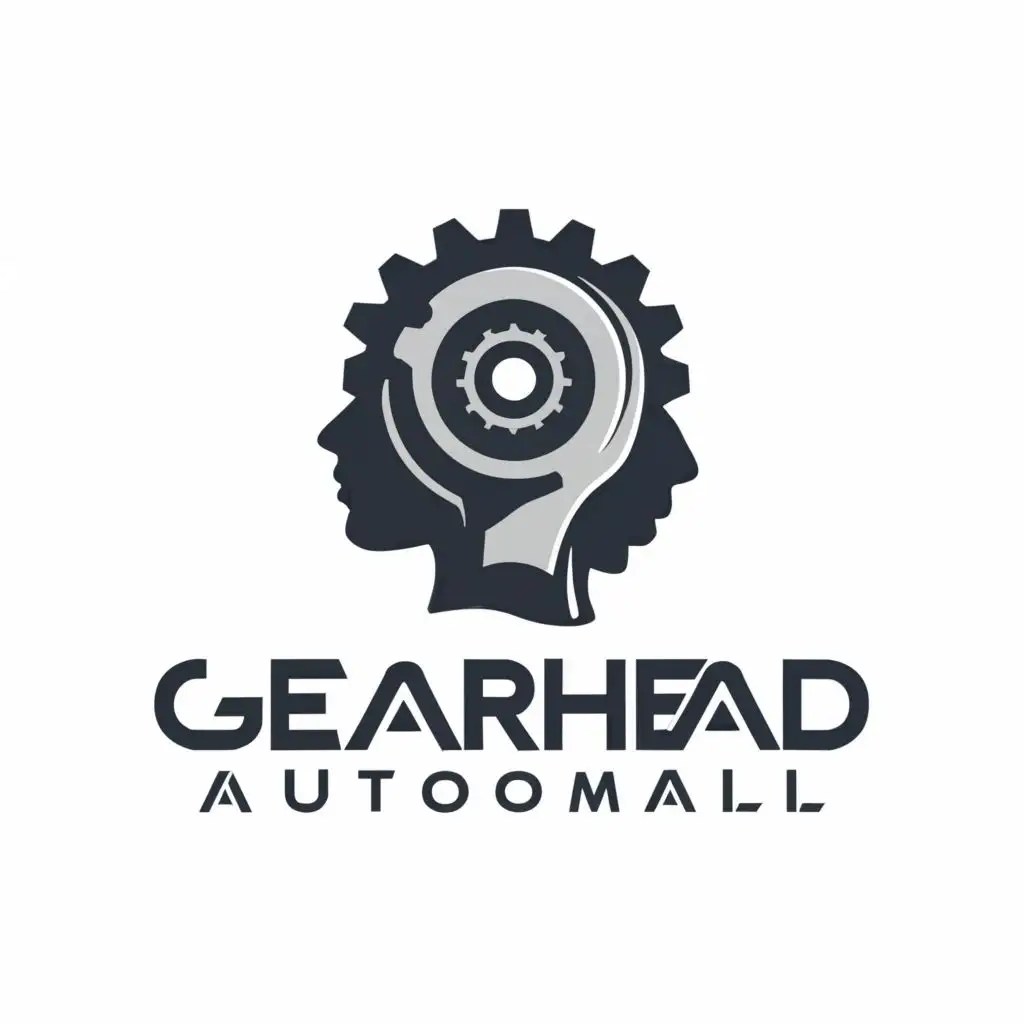 LOGO Design for GearHead AutoMall Minimalistic Gearhead Symbol for