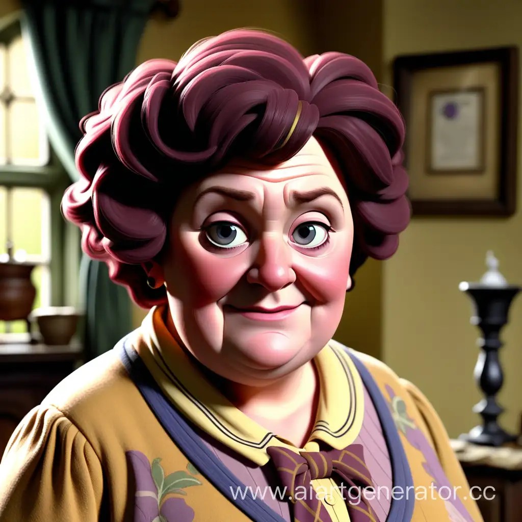 Mrs Dursley Walking in Mysterious Cloak AI Art Generator