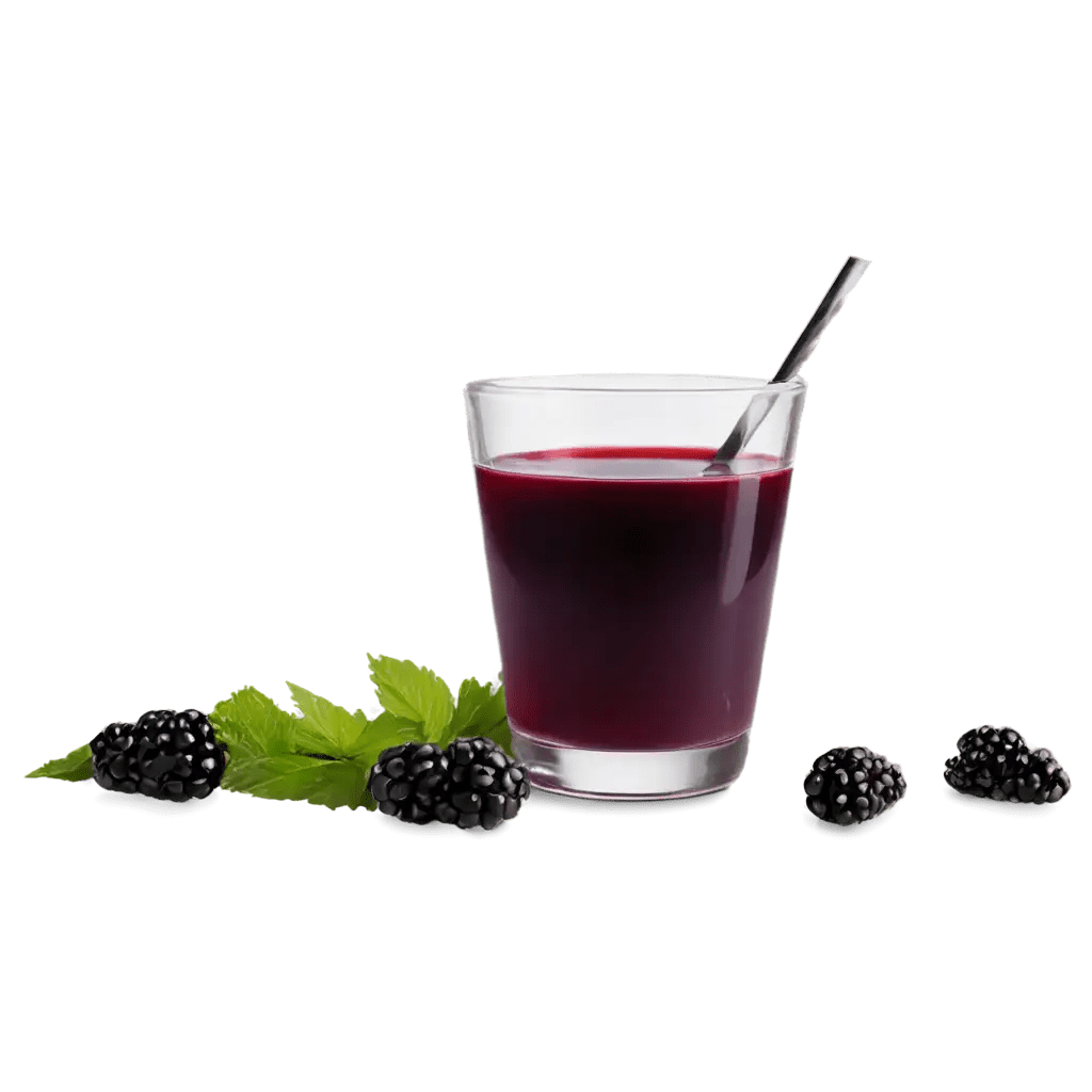 Stunning Indian Blackberry Juice Glass PNG Image Capturing Freshness