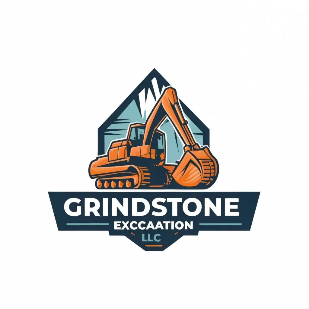 LOGO Design for Grindstone Excavation LLC Bold Typography with