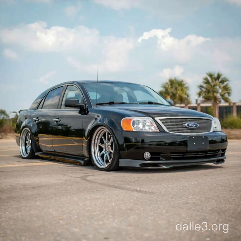 Customized Black 2006 Ford Five Hundred with Chrome Deep Dish Wheels