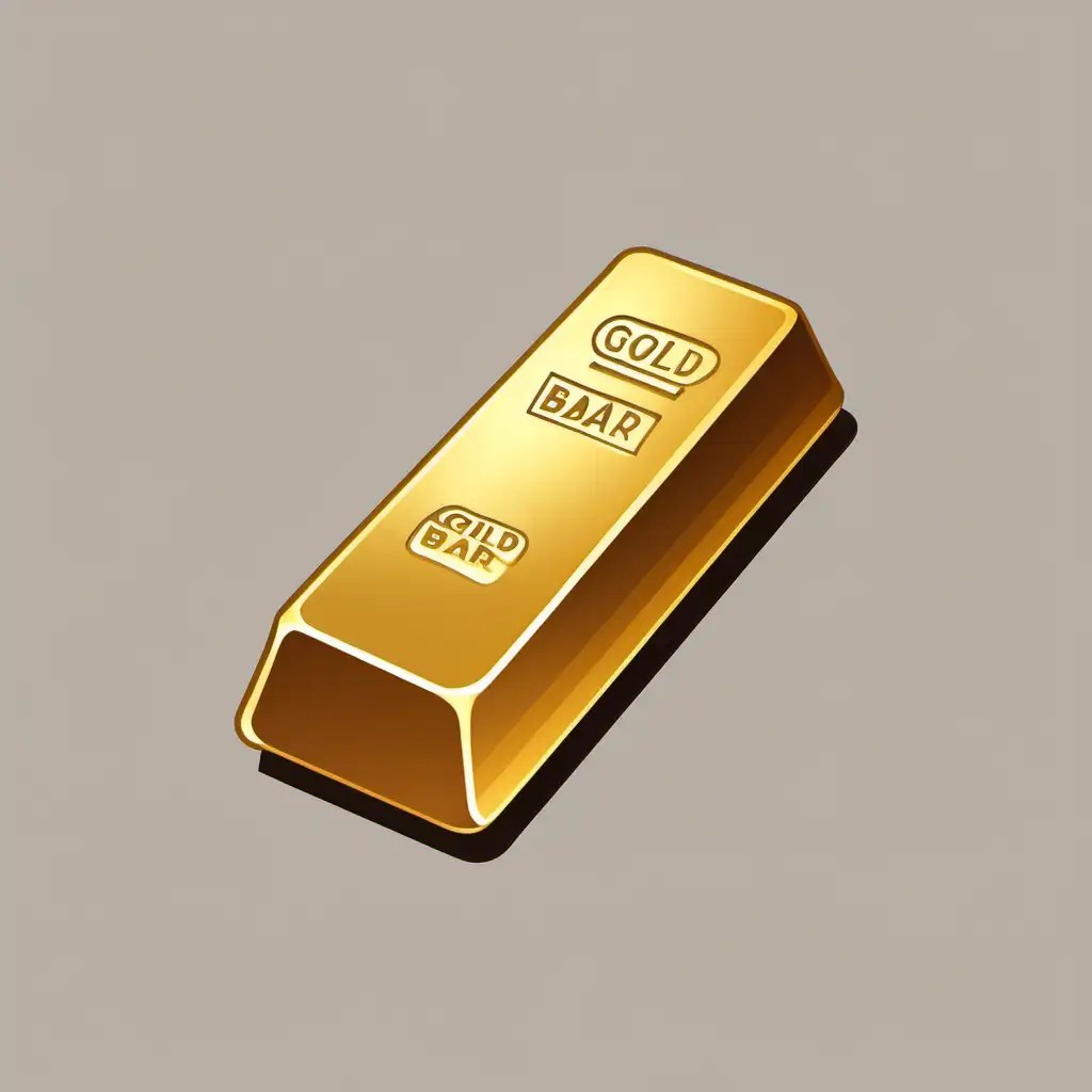 Luxurious Gold Bar Icon for Wealth and Prosperity MUSE AI