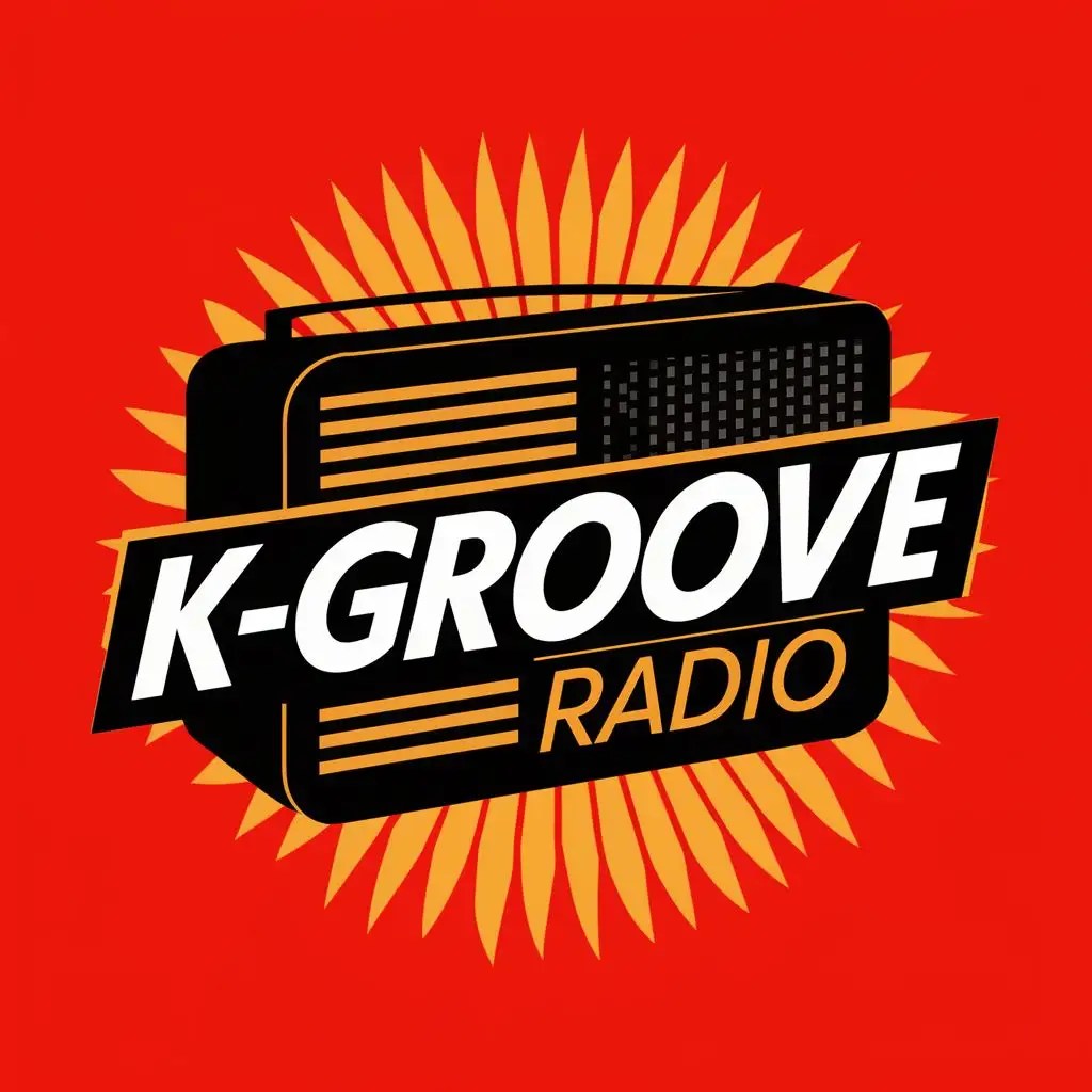 LOGO Design For KGroove Radio Retro Radio with Typography for