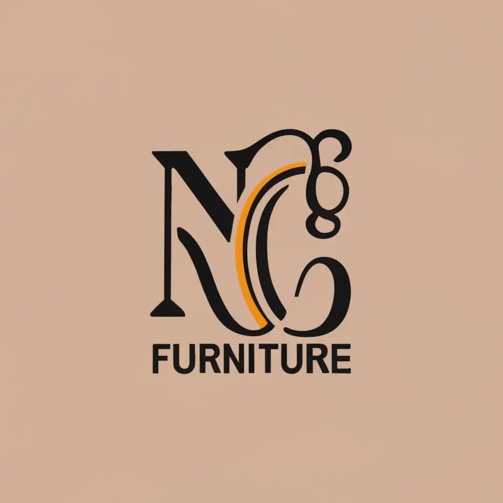 LOGO Design For NC Furniture Elegant Typography with Naeem Carpet