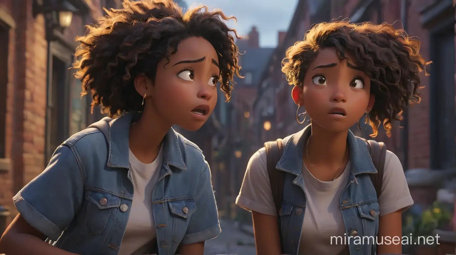 Emotionally Charged Argument African American Teenage Friends in Pixar