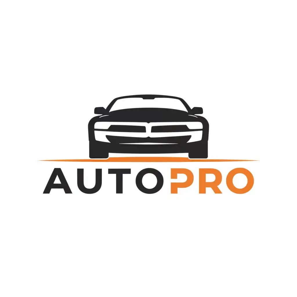 LOGO Design For autoPRO Sleek Car Symbol on Clean Background AI Logo