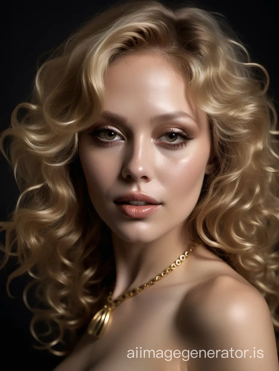 Professional Headshot Photography of a Welcoming 18YearOld Model with Wavy Hair and Elegant