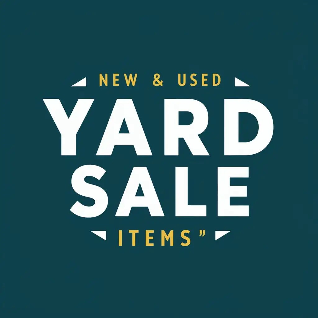 LOGO Design For Yard Sale New Used Items Typography for Retail Industry