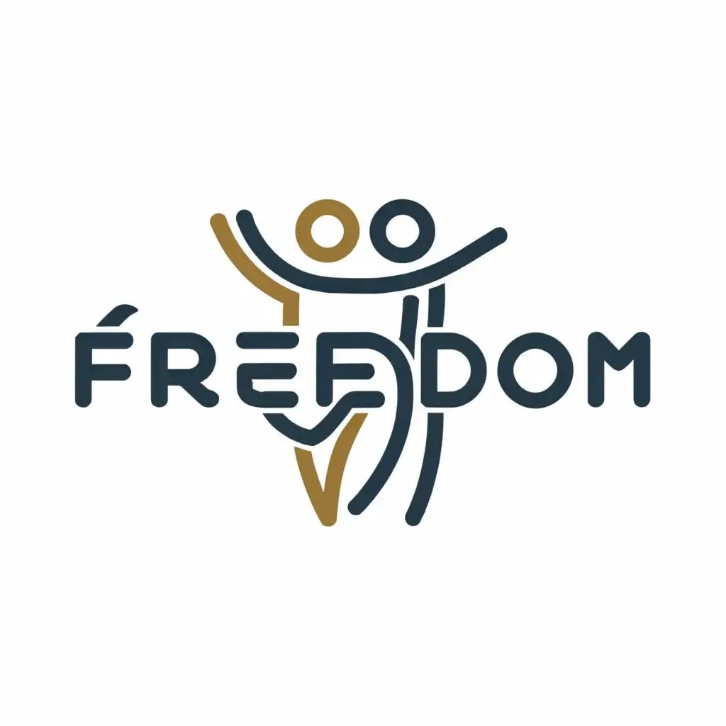 LOGO Design For Freedom Symbolizing Peoples Liberation with a Clear
