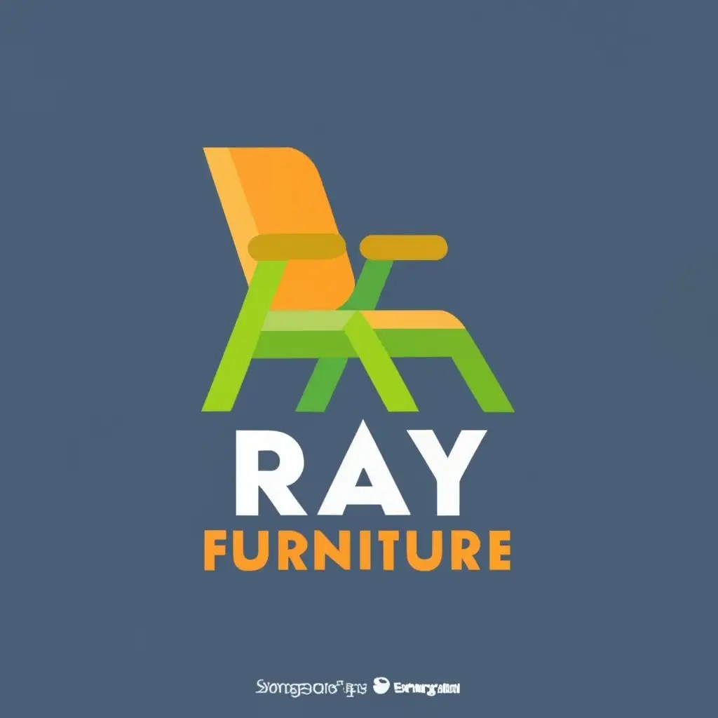 LOGO Design for Raj Furniture Elegant Chair Icon with Striking Typography for the Entertainment