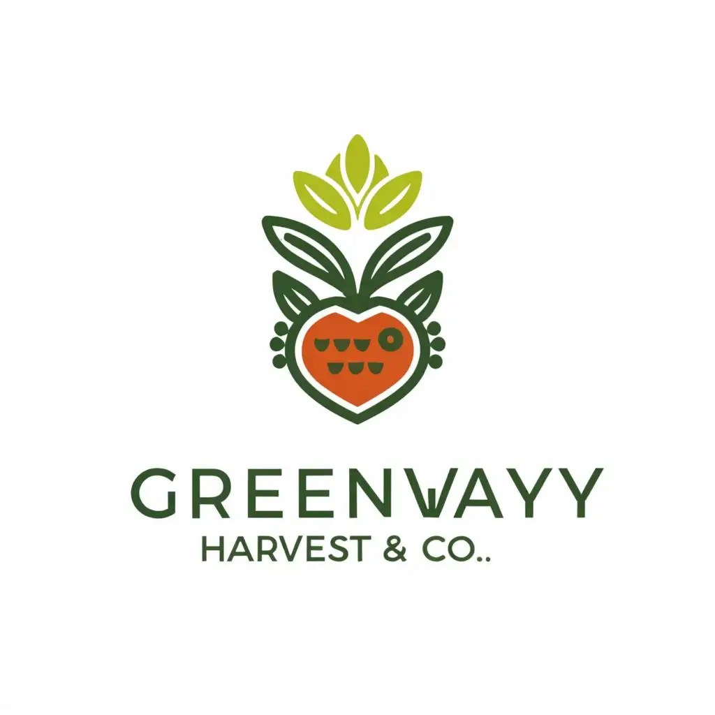 LOGO Design for Greenway Harvest Co Vibrant Fruits Vegetables and