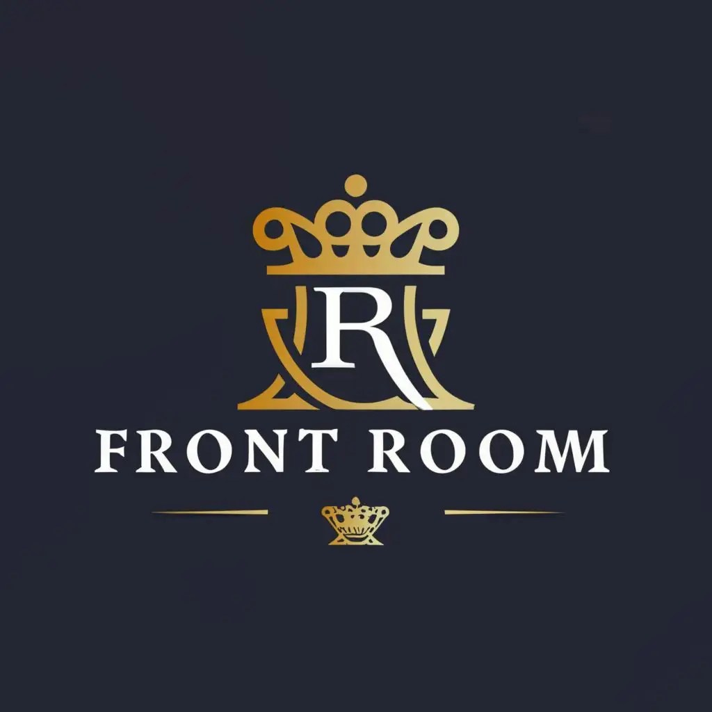 LOGO Design For Front Room Elegant Royal Crown Emblem on Clear