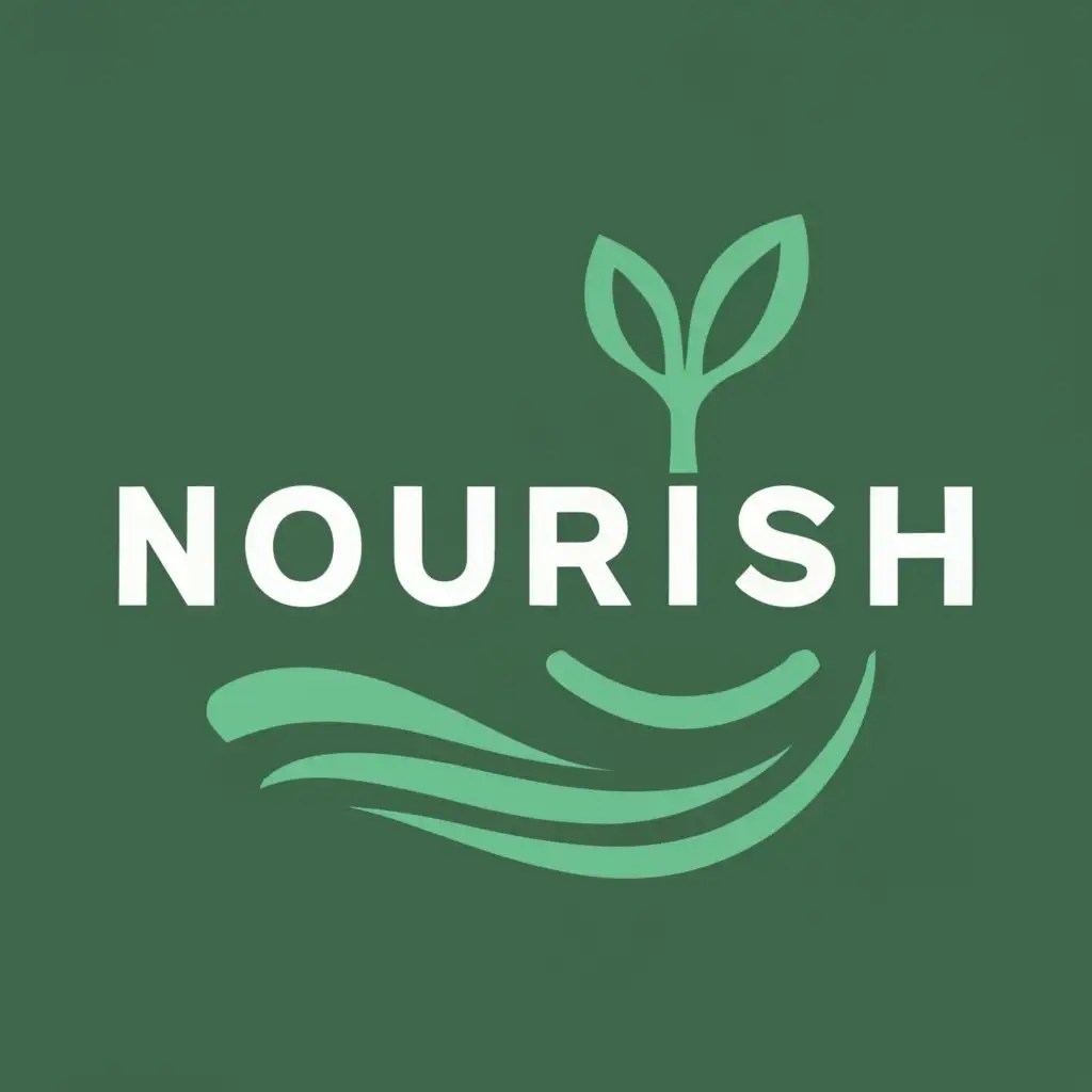 LOGO Design for Nourish Symbolizing Growth Wellness and Movement in