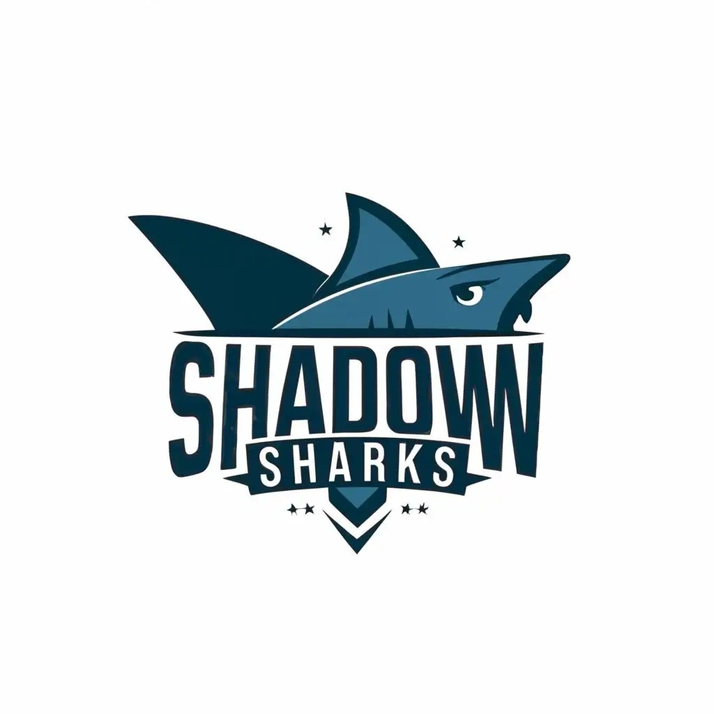 LOGO Design For Shadow Sharks Sleek Shark Fin Illustration with Bold