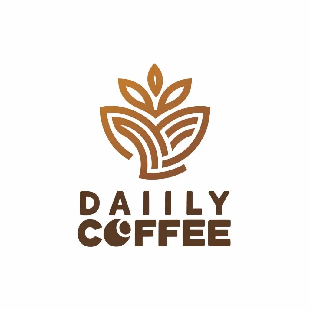 LOGO Design For Daily Coffee A Warm and Inviting Emblem Featuring a
