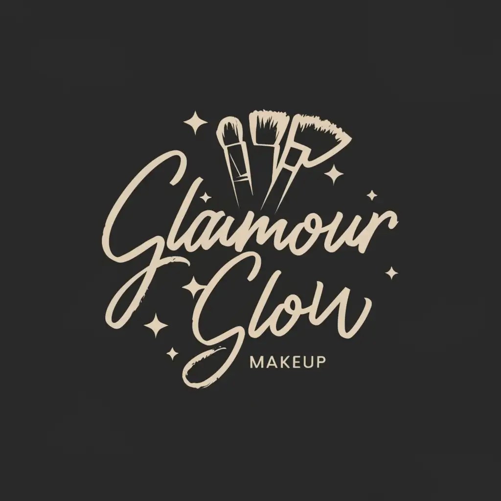 LOGO Design for Glamour Glow Elegant Beauty Spa Brand with Makeup