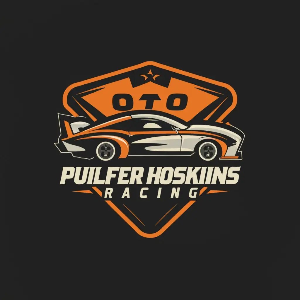 LOGO Design for Pulfer Hoskins Racing Minimalistic Drag Racing Car
