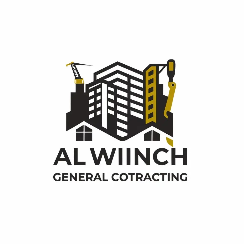 LOGO Design for Al Winch General Contracting Structural Iconography on