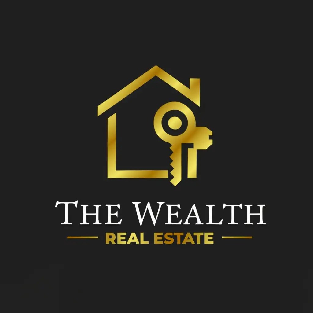 LOGO Design For The Wealth Real Estate Elegant Real Estate Emblem with