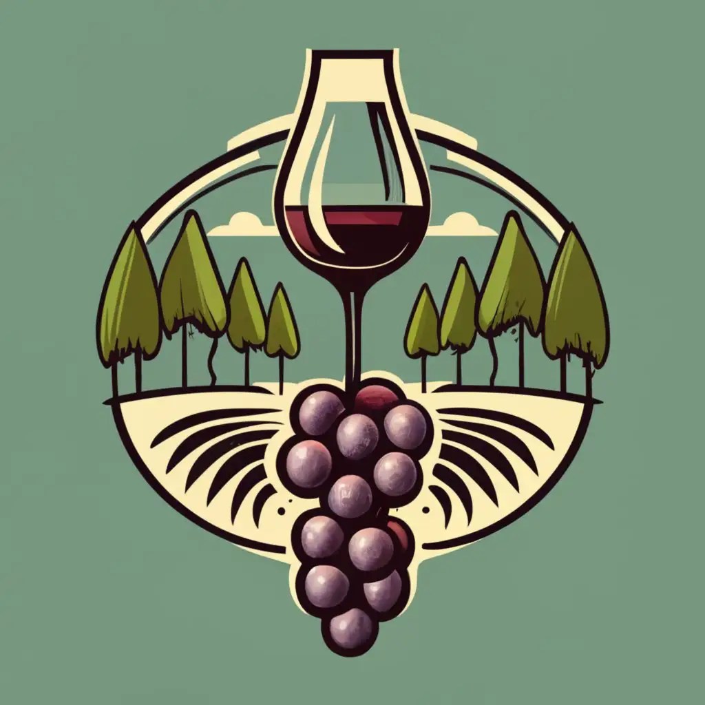 LOGO Design For Wine Country Sonoma Ethereal Emblem Featuring Purple