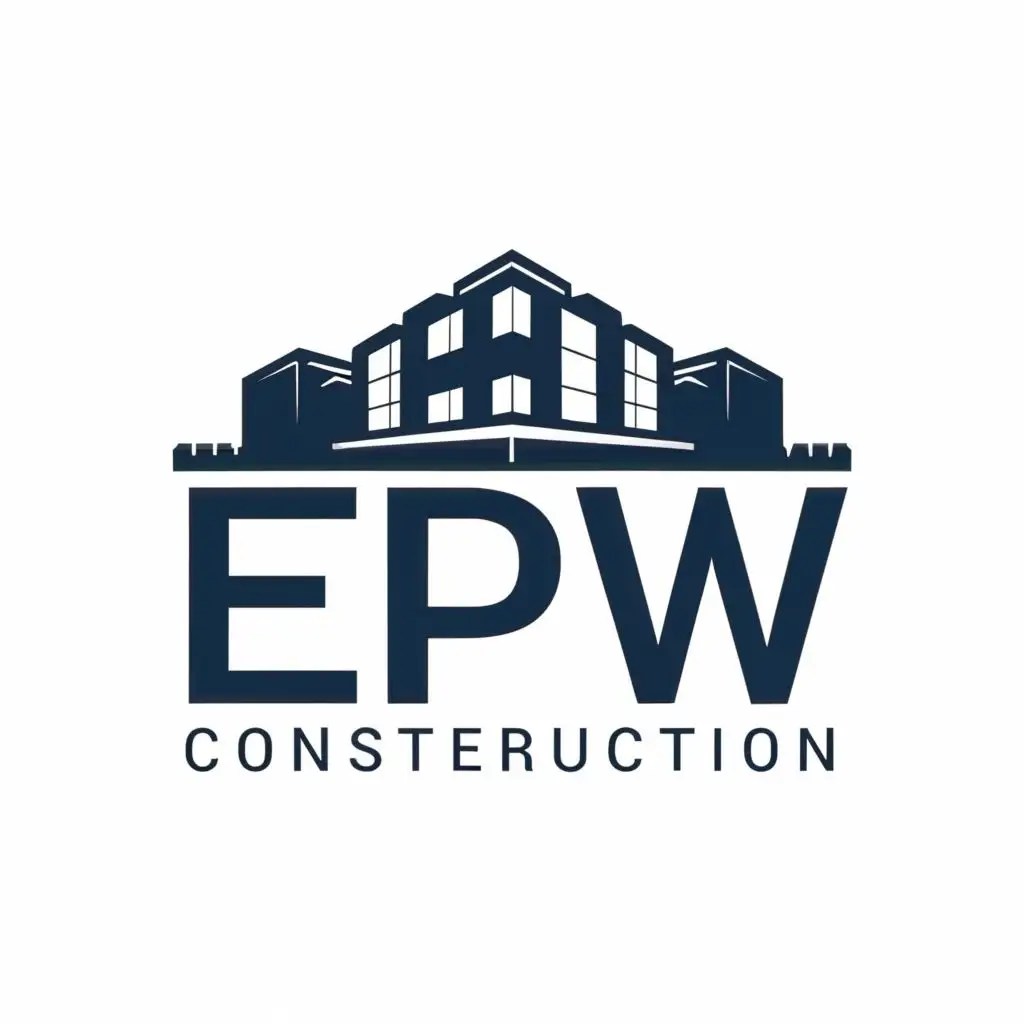 LOGO Design For EPW Budownictwo Modern Typography for Construction Industry AI Logo Maker