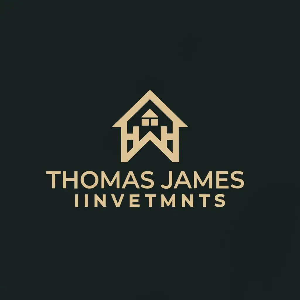 LOGO Design for Thomas James Investments Iconic House Symbol for Real
