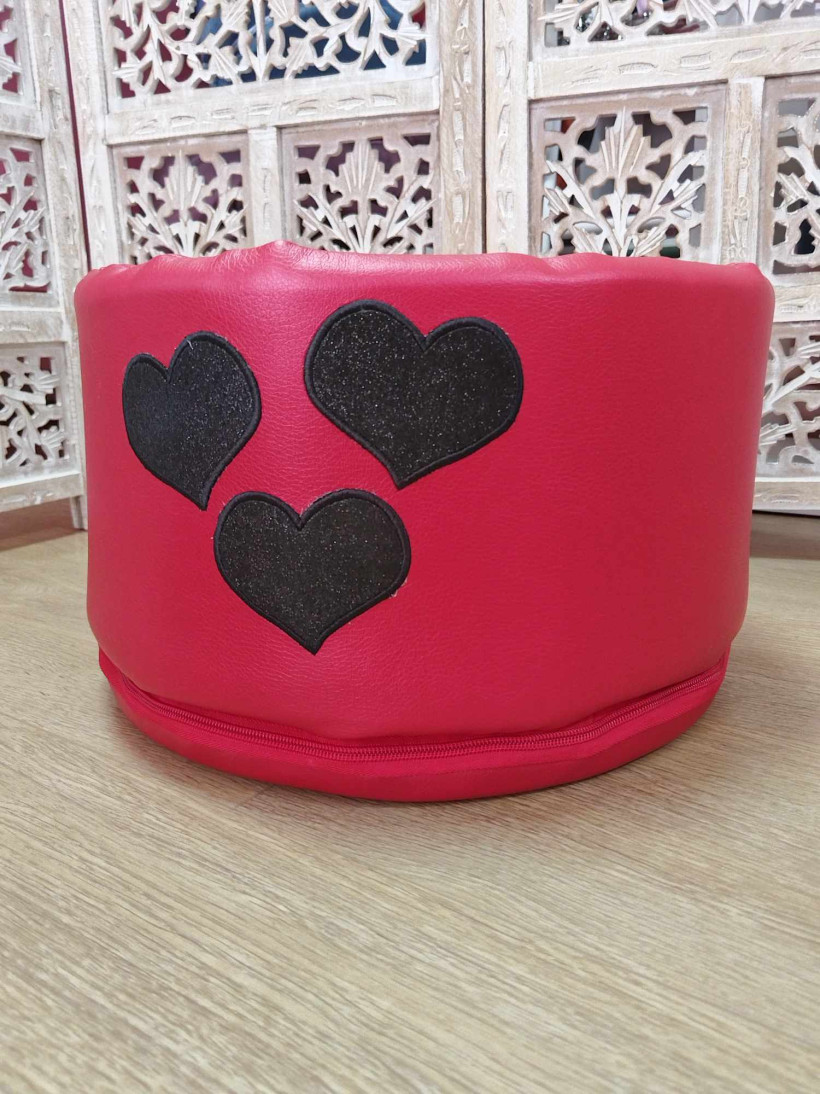 Toybox Rouge irisée Coeurs noirs Angel & Gladys