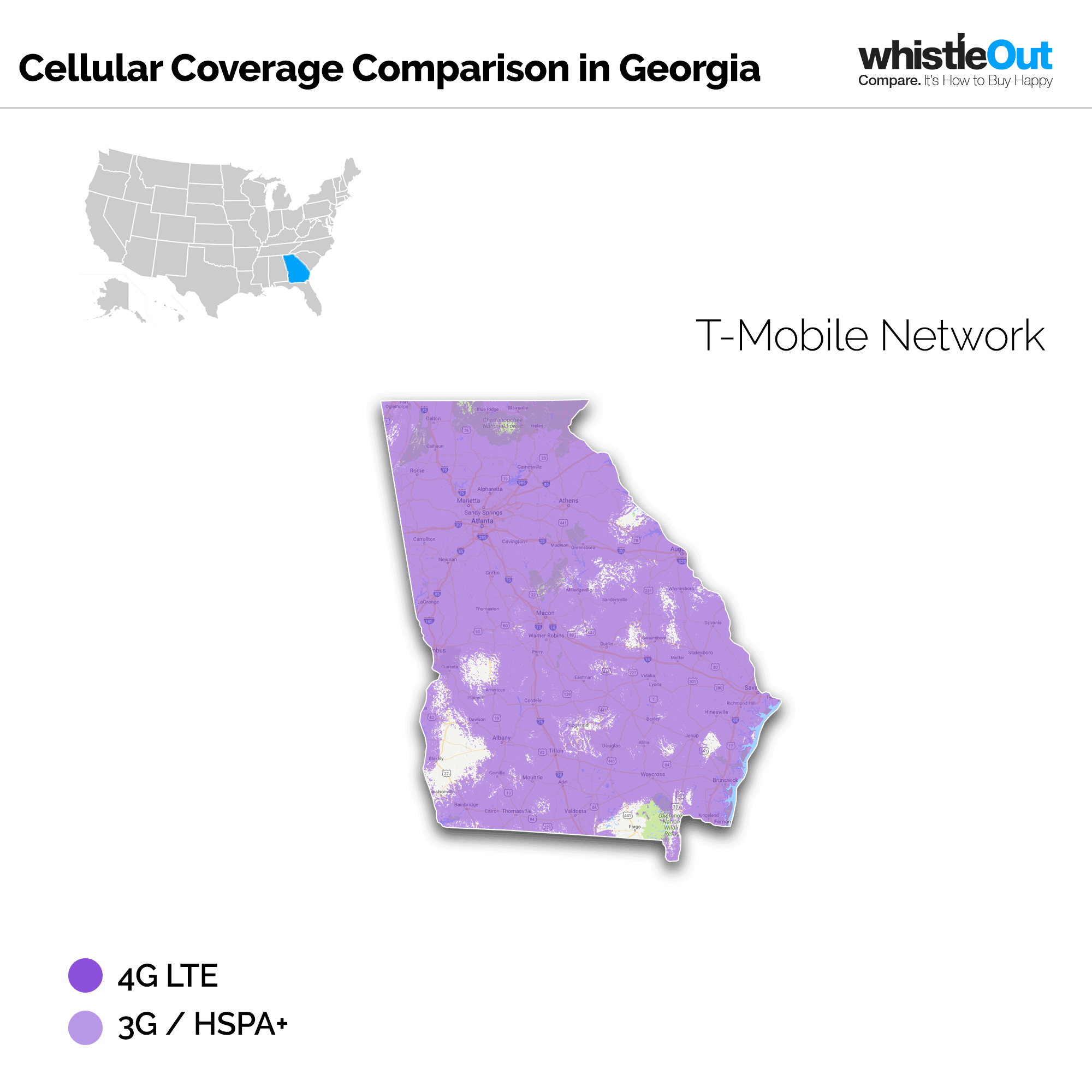 Best Cell Phone Coverage in WhistleOut