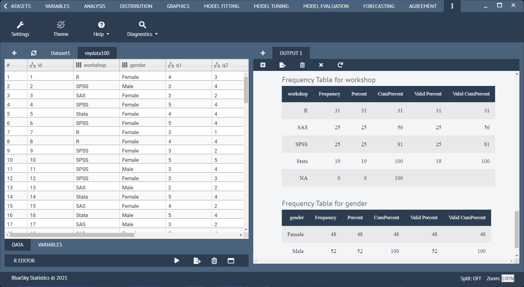 Review of BlueSky Statistics