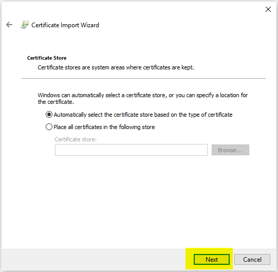 How to create authentication certificate (Base64 encoded X.509 .CER