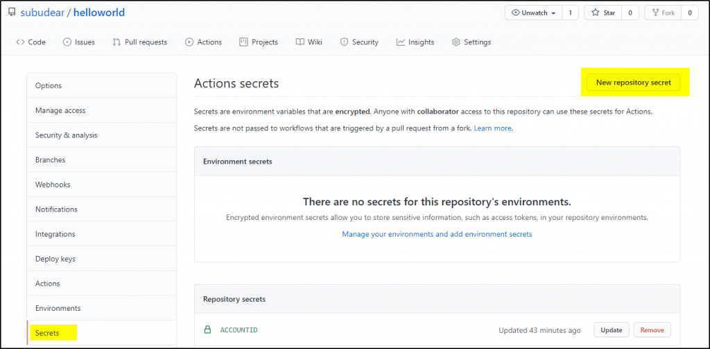 Github Actions Build & push Docker image to AWS ECR