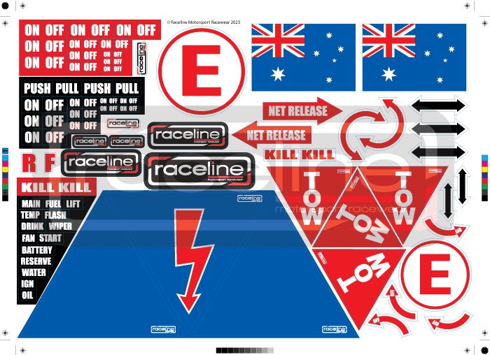 Race Car Decals | Raceline Motorsport Racewear