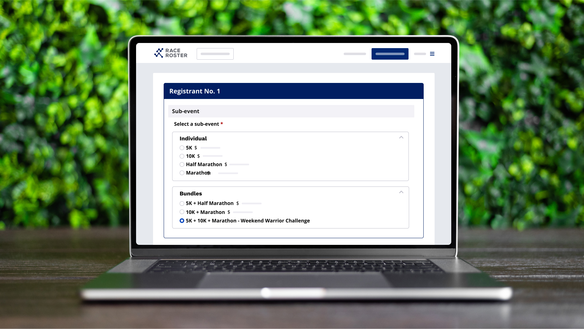 Race Roster Create a race event with our free event registration tool