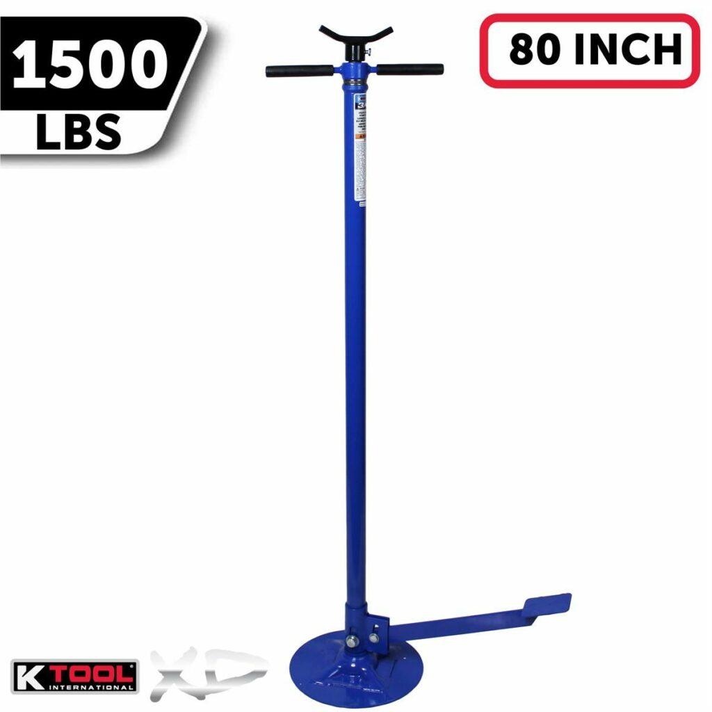 KTool 1,500 lb. (3/4 ton) Under Lift Jack Stand with Pedal