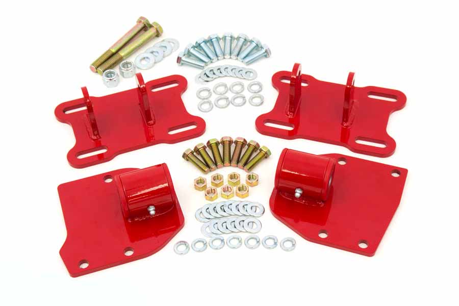 UMI PERFORMANCE Motor Mount, BoltOn, Hardware Included, Steel, Red