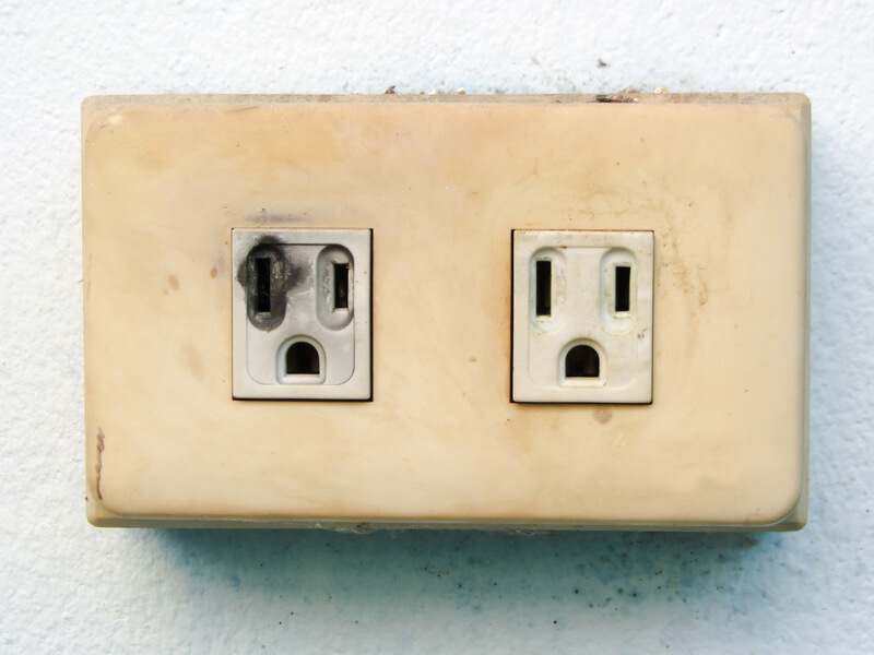 Electrical Outlet Fire