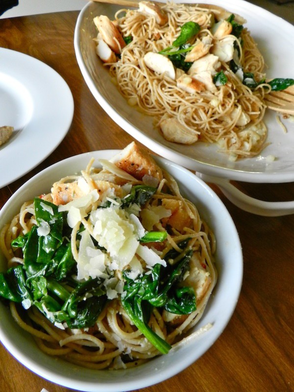 Rachel Schultz CHICKEN & SPINACH LEMON ANGEL HAIR PASTA